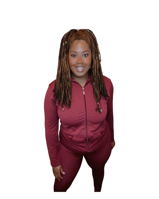 Long sleeve Hooded Sweat Pants track Suits 2 piece Jogger set